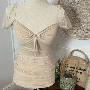 Windsor Short Sleeve Mesh Dress Size Small